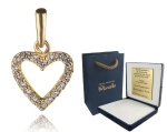 WISIOREK ZŁOTY SERCE Z CYRKONIAMI ZL333+GRAWER