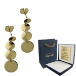 ZŁOTE KOLCZYKI DAMSKIE WISZĄCE KÓŁECZKA PEŁNE