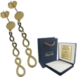 ZŁOTE KOLCZYKI DAMSKIE WISZĄCE NIESKOŃCZONOŚCI