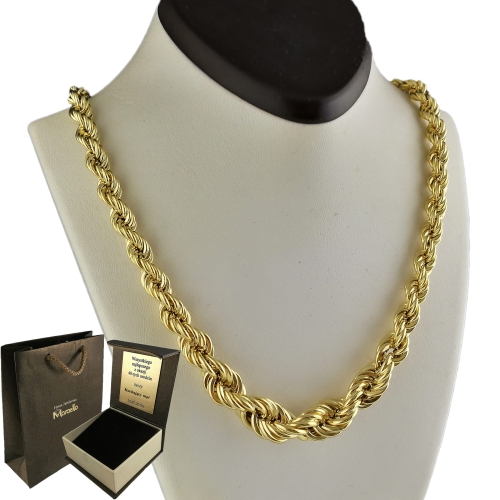 ZŁOTY SZEROKI ŁAŃCUSZEK DAMSKI KOLIA pr.585  