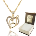 Złoty Łańcuszek z Wisiorkiem Serduszko 333 Grawer