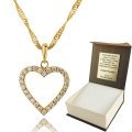 Złoty Łańcuszek z Wisiorkiem Serduszko 333 Grawer