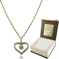 Złoty Łańcuszek z Wisiorkiem Serduszko 333 Grawer