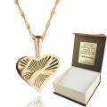 Złoty Łańcuszek z Wisiorkiem Serduszko 333 Grawer
