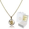 Złoty Łańcuszek z Medalikiem 585 Komunia Chrzest