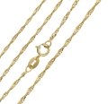 Złoty Łańcuszek Damski Kręcony  585