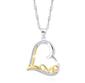 Srebrny Łańcuszek z Serduszkiem Love Srebro 925