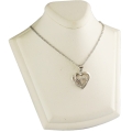 Srebrny Komplet Łańcuszek Kolczyki Serce 925