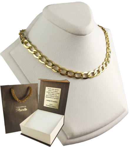 ZŁOTY MĘSKI ŁAŃCUSZEK PANCERKA 5,5mm/50cm Złoto pr.585  