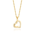 Złoty Łańcuszek z Serduszkiem Srebro 925