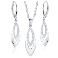 Srebrny Komplet Naszyjnik Kolczyki Srebro 925