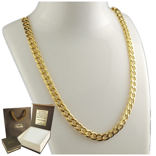 ZŁOTY MĘSKI ŁAŃCUSZEK PANCERKA 6mm/55cm Złoto pr.585  