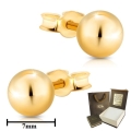 ZŁOTE KOLCZYKI KULKI 7mm Złoto pr333+GRAWER