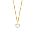 Złoty Łańcuszek z Wisiorkiem Serduszko 333 Grawer