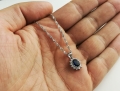 Srebrny Łańcuszek 925 z Wisiorkiem Głębia Oceanu