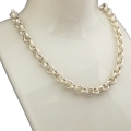 Srebrny Łańcuszek ROLLO Oczkowy Srebro 925 Diamentowany dla Mężczyzny-60cm