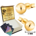 Złote Kolczyki Kuleczki 3mm pr.333 Grawer