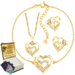 Komplet Łańcuszek Kolczyki Bransoletka Srebro 925 