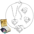 Srebrny Komplet Łańcuszek Kolczyki Bransoletka 925