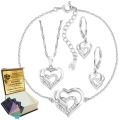 Srebrny Komplet Łańcuszek Kolczyki Bransoletka 925