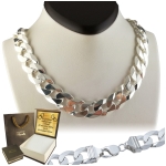 Potężny Łańcuszek Srebrny Męski 925 Pancerka DIAMENTOWANY PEŁNY 16mm GRAWER