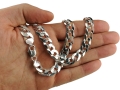 Bransoletka Srebrna Męska 925 Pancerka DIAMENTOWANA PEŁNA 12mm Grawer