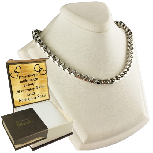 Unikatowy Srebrny Łańcuszek FRANCO 4mm Srebro 925 Dla Mężczyzny GRAWER