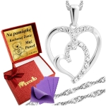 Srebrny Łańcuszek 925 z Serduszkiem Grawer  