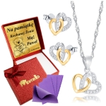 Srebrny Komplet Naszyjnik Kolczyki Srebro 925  