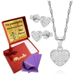 Srebrny Komplet Naszyjnik Kolczyki Srebro 925  