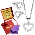 Srebrny Komplet Naszyjnik Kolczyki Srebro 925 