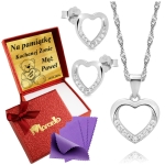 Srebrny Komplet Naszyjnik Kolczyki Srebro 925