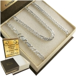 Srebrny Łańcuszek Męski Rombo Gęsty 4mm Srebro 925 