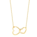 Złoty Łańcuszek 585 Celebrytka Splecione Serca