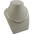 Srebrny Łańcuszek Męski Nonna MONALIZA Pełna Diamentowana 7mm Srebro 925