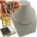 Srebrny Łańcuszek Męski Nonna MONALIZA Pełna Diamentowana 7mm Srebro 925