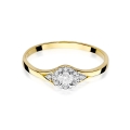 ZŁOTY PIERŚCIONEK ZARĘCZYNOWY Z BRYLANTAMI 0,17ct