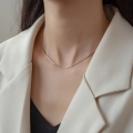 DELIKATNY SREBRNY DAMSKI ŁAŃCUSZEK ŻMIJKA  DIAMENTOWANY SREBRO 925 GRAWER