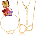 Złoty Naszyjnik z Bransoletką Celebrytka Złoto 585 Grawer GRATIS