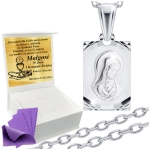 Srebrny Łańcuszek z Medalikiem 925 Komunia Chrzest 