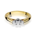 ZŁOTY PIERŚCIONEK ZARĘCZYNOWY Z BRYLANTAMI