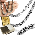 Srebrny Męski Łańcuszek Królewski 5mm Pełny Kuty Oksydowany 925 Grawer
