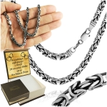 GRUBY SREBRNY MĘSKI ŁAŃCUSZEK KRÓLEWSKI 3,8mm OKSYDOWANY   