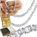Łańcuszek Srebrny Męski Królewski 6mm Pełny Diamentowany 925 Grawer GRATIS