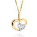 Złoty Łańcuszek z Wisiorkiem Serduszko 333 Grawer