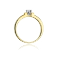 ZŁOTY PIERŚCIONEK ZARĘCZYNOWY Z BRYLANTEM 0,15ct