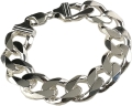 Gruba Bransoleta Srebrna 925 Pancerka Męska 18mm DIAMENTOWANA Grawer GRATIS