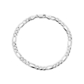 Bransoletka Srebrna Męska Figaro 5mm Pełna Diamentowana Srebro 925 GRAWER