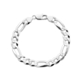 Bransoletka Srebrna Męska Figaro 6,5mm Pełna Diamentowana Srebro 925 GRAWER