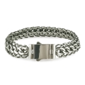 Gruba Unikatowa Bransoleta Srebrna Męska 14mm OKSYDOWANA Grawer GRATIS